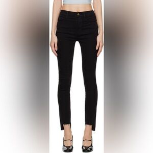 Frame Le High Straight Jeans Black